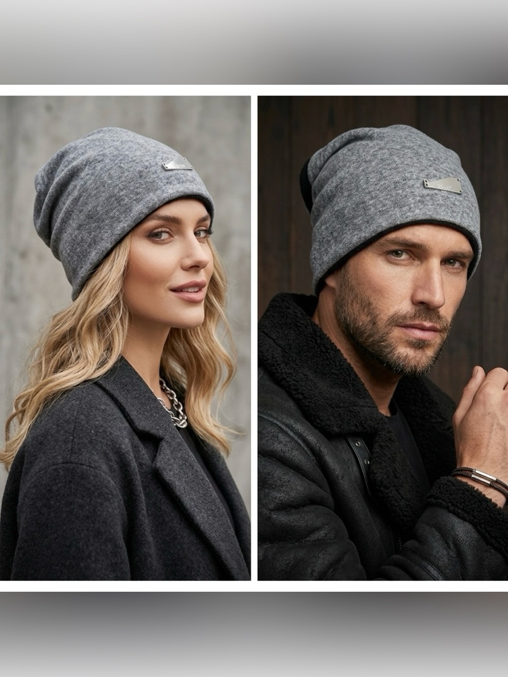 Gray Slouchy Beanie